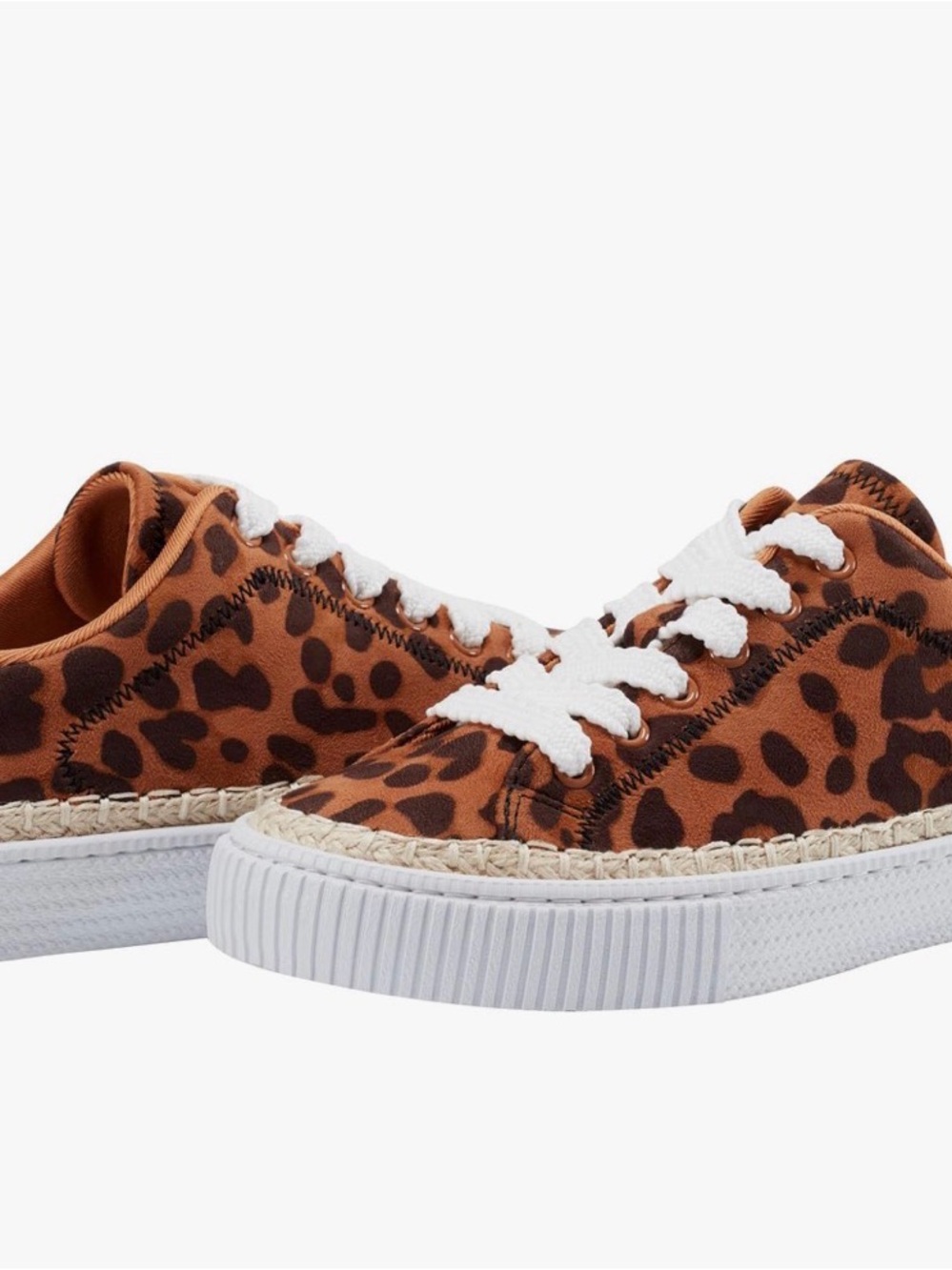 New Marc Fisher Spryng espadrille sneakers leopard size 8